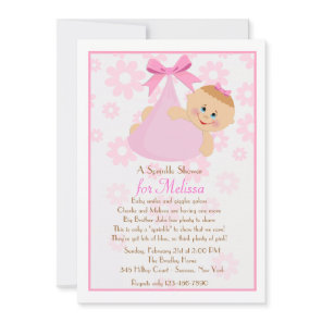 Bundle of Joy (Pk) Sprinkle Baby Shower Invitation