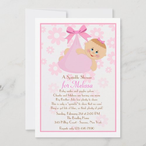 Bundle of Joy Pk Sprinkle Baby Shower Invitation