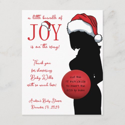 Bundle of Joy Pregnant Woman EOS Lip Balm Favor Enclosure Card