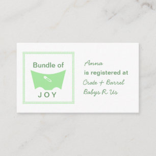 Bundle of joy registry card