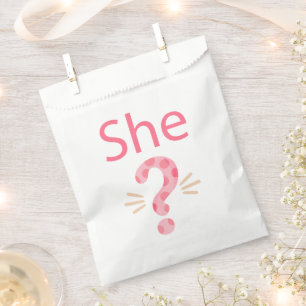 Bundle of Joy Reveal Party Pink She Favor Bag