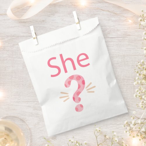 Bundle of Joy Reveal Party Pink She Favor Bag