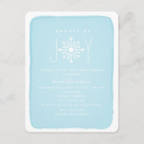 Bundle Of Joy Snowflake Baby Shower - Blue Invitation