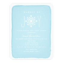 Bundle Of Joy Snowflake Baby Shower - Blue Invitation