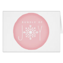 Bundle Of Joy Snowflake Pink Winter Baby Shower