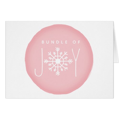 Bundle Of Joy Snowflake Pink Winter Baby Shower