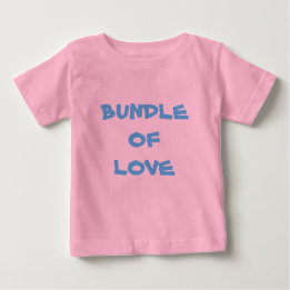 BUNDLE OF LOVE - Simple Cute Pink / Blue Baby T-Shirt