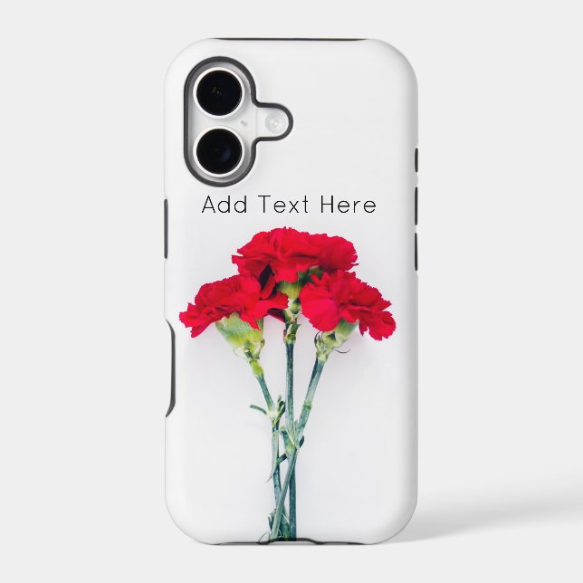 Bundle of Red Carnation Flowers Iphone Case (Back)