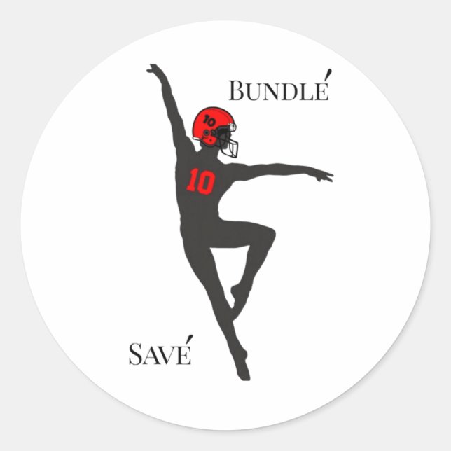 Bundle’ Save’ Footll Humor  Classic Round Sticker (Front)