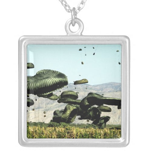 Bundles of food and water are air delivered silver plated necklace