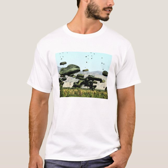 Bundles of food and water are air delivered T-Shirt (Front)
