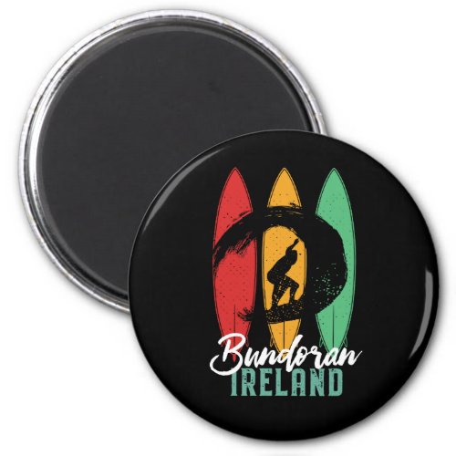 Bundoran Beach Ireland Vintage Retro Surfing Magnet