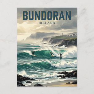 Bundoran Surf Breaks Ireland Postcard