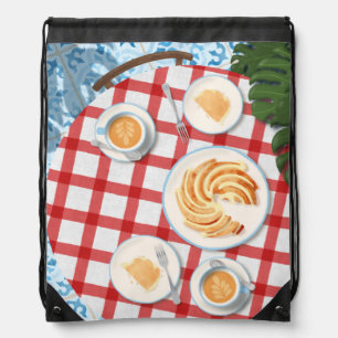 Bundt Cake and Coffee for Two Drawstring Bag