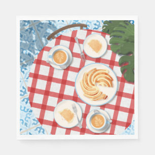 Bundt Cake and Coffee for Two Napkins