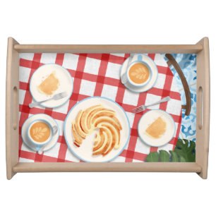 Bundt Cake and Coffee for Two Serving Tray