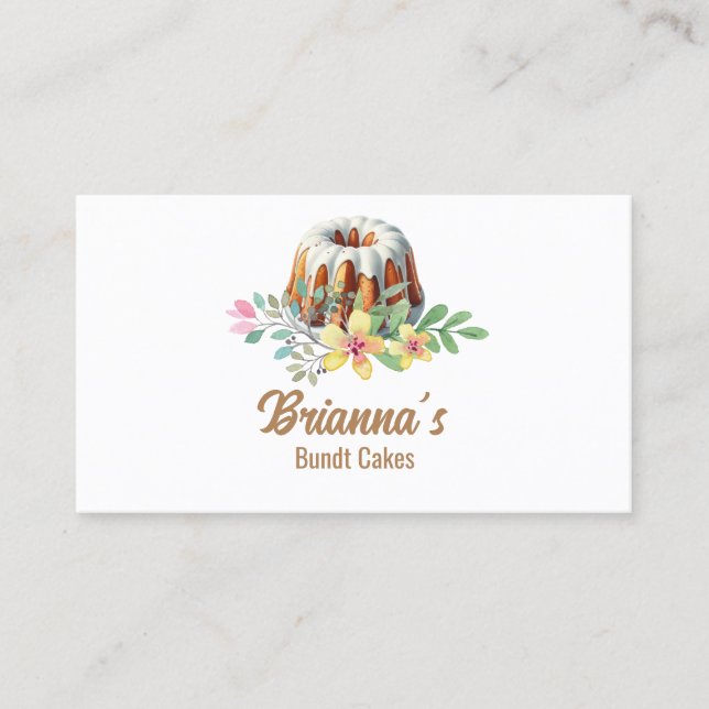 Bundt Cake Bakery Business Card (Front)