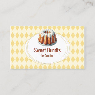 Bundt Cake Bakery Business Card