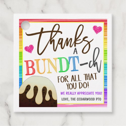 Bundt Cake Gift Tag