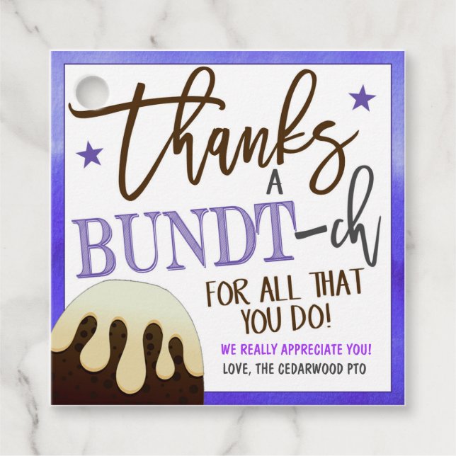 Bundt Cake Gift Tag (Front)