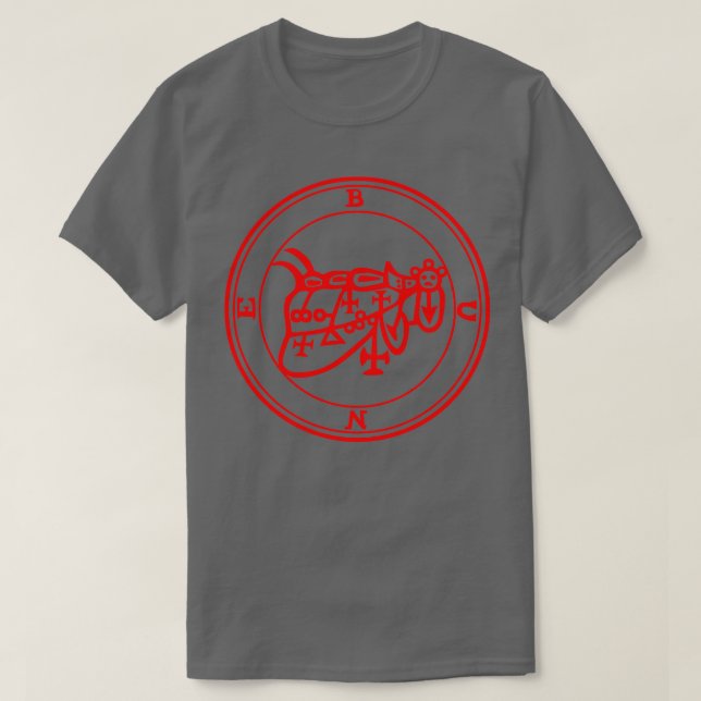 Bune Ars Goetia Sigil Red T-Shirt (Design Front)
