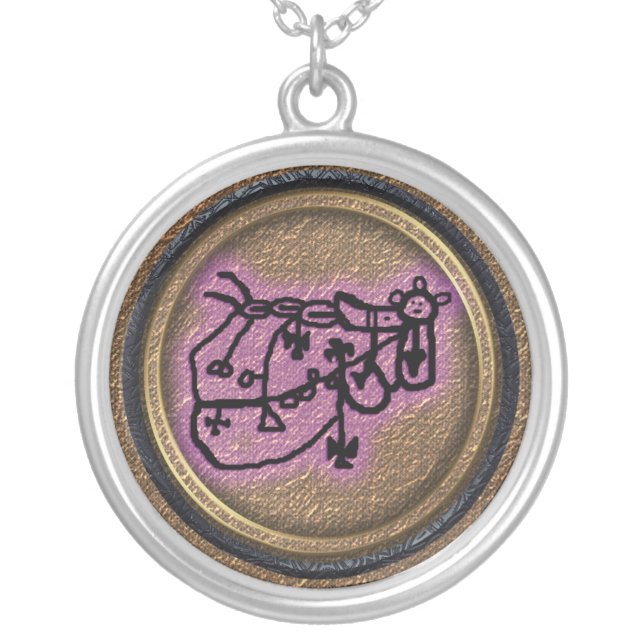 bune silver plated necklace (Front)