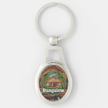 Bungalow House Keychain by WonderCreativeGoods at Zazzle
