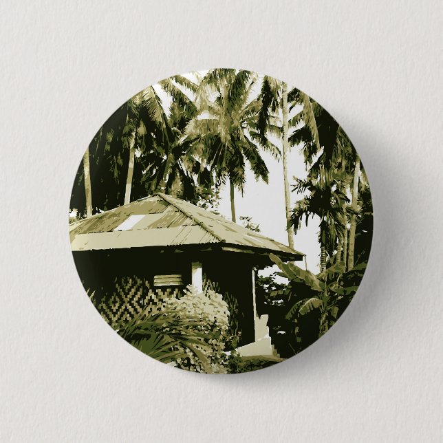 Bungalow Pinback Button (Front)