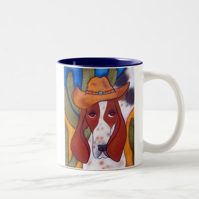 Bungalowart.com Desert Hound Two-Tone Mug (Right)