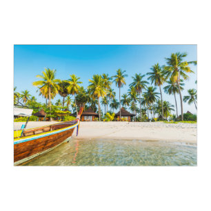 Bungalows on the Beach Ko Mook, Thailand Acrylic Print