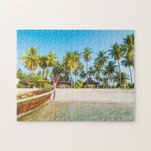 Bungalows on the Beach Ko Mook, Thailand Jigsaw Puzzle