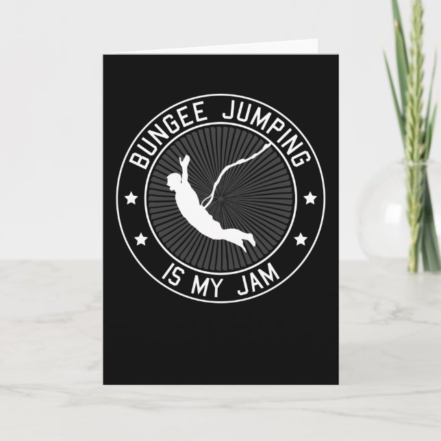 Bungee Jumping Bungy Jumping Saying Gift Card (Front)