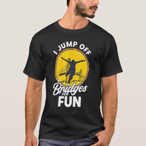 Bungee Jumping Jump Off Bridges Vintage Bungy Jump T_Shirt