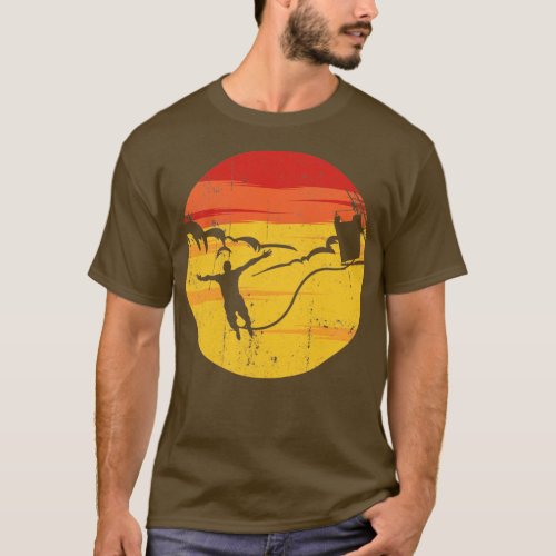 Bungee Jumping Sunset Vintage  1  T_Shirt