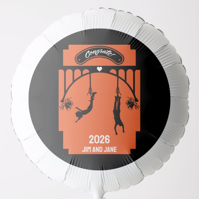 Bungee Jumping Wedding Gift Balloon (Front)