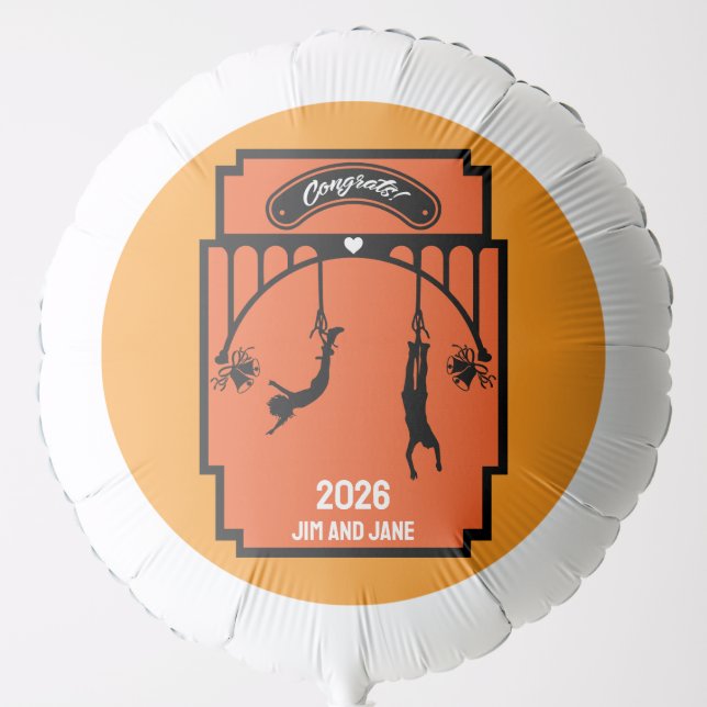 Bungee Jumping Wedding Gift Balloon (Front)