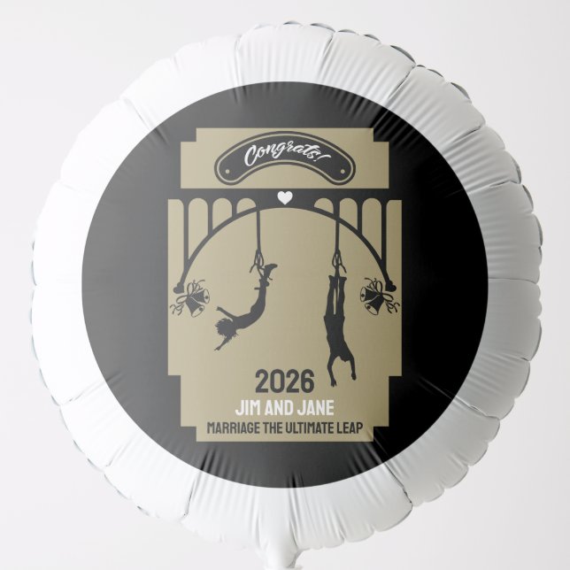 Bungee Jumping Wedding Gift Balloon (Front)