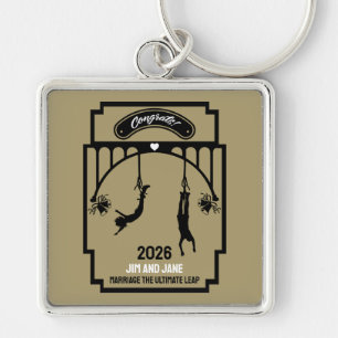 Bungee Jumping Wedding Gift Keychain