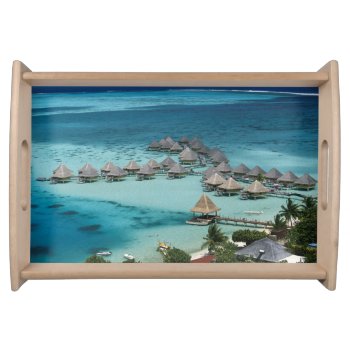 Bunglows Of Beachcomber Hotel Serving Tray by tothebeach at Zazzle