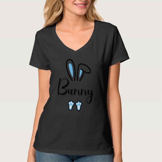 Bunita Bunny Easter Day Or Pregnant Mom Matching C T-Shirt (Front)