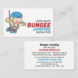 Bunjee Cartoon - Bungee Jumping Instructor Business Card