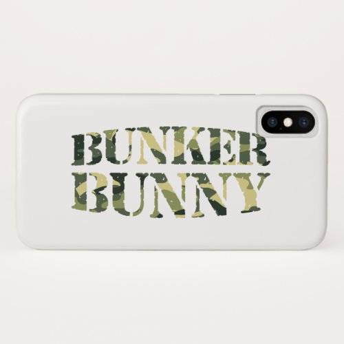 BUNKER BUNNY CAMO  CAMOUFLAGE iPhone XS CASE