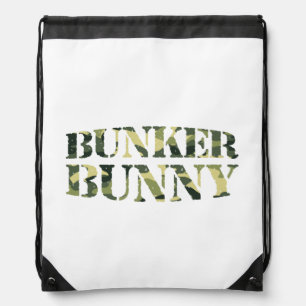 BUNKER BUNNY CAMO / CAMOUFLAGE DRAWSTRING BAG