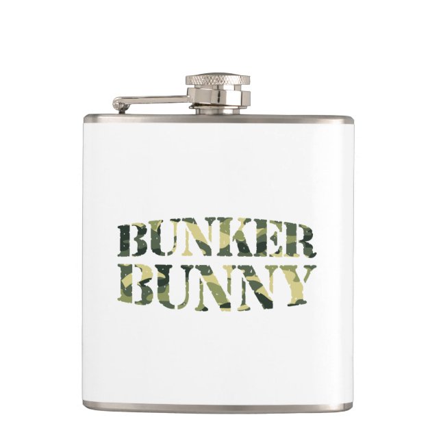 BUNKER BUNNY CAMO / CAMOUFLAGE FLASK (Front)