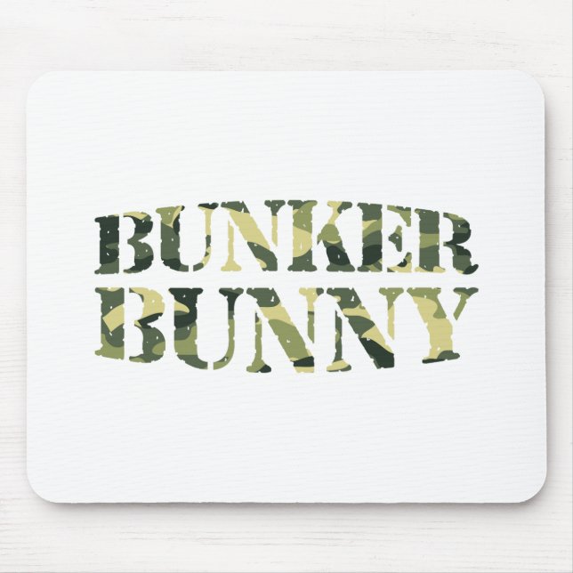 BUNKER BUNNY CAMO / CAMOUFLAGE MOUSE PAD (Front)