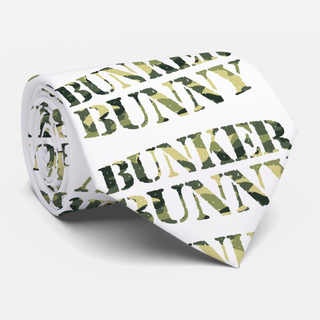 BUNKER BUNNY CAMO / CAMOUFLAGE NECK TIE (Rolled)