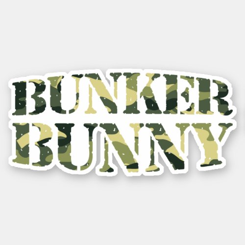 BUNKER BUNNY CAMO  CAMOUFLAGE STICKER