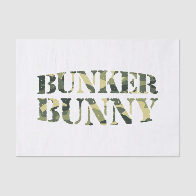 BUNKER BUNNY CAMO / CAMOUFLAGE TISSUE PAPER (Front)