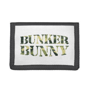 BUNKER BUNNY CAMO / CAMOUFLAGE TRI-FOLD WALLET