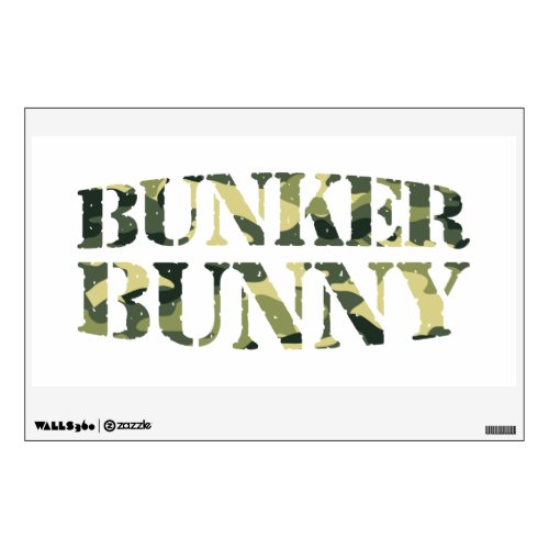 BUNKER BUNNY CAMO  CAMOUFLAGE WALL DECAL